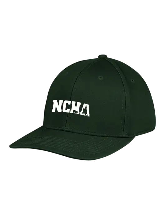 Premium Modern Structured Twill Dark Green Snapback Cap w/NCHA Logo
