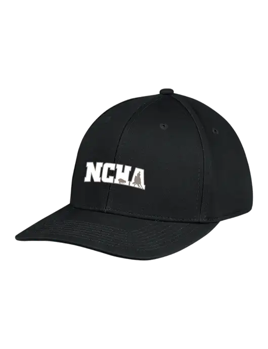 Premium Modern Structured Twill Black Snapback Cap w/NCHA Logo