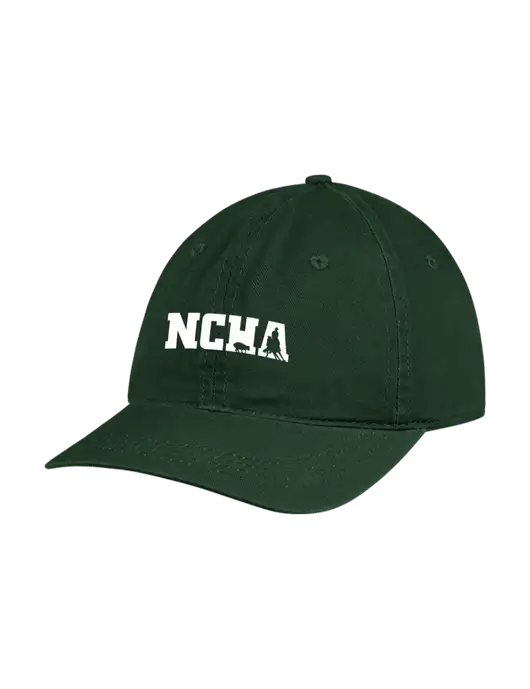 Garment Washed Unstructured Twill Dark Green Cap w/NCHA Logo
