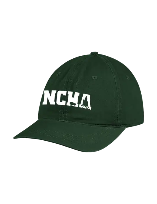 Garment Washed Unstructured Twill Dark Green Cap w/NCHA Logo