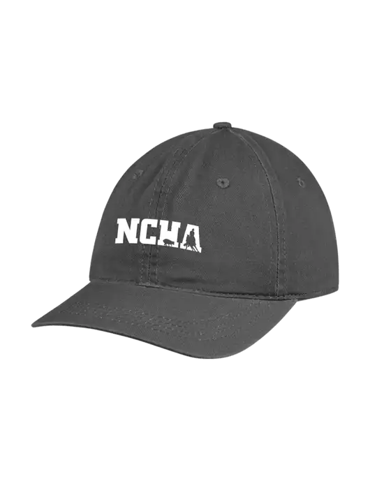 Garment Washed Unstructured Twill Charcoal Cap w/NCHA Logo