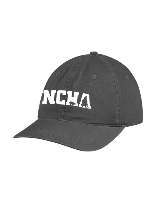 Garment Washed Unstructured Twill Charcoal Cap w/NCHA Logo