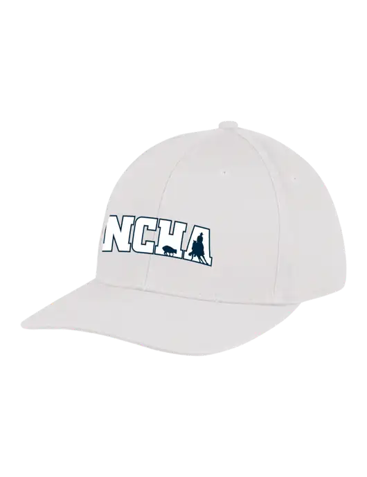 Premium Modern Structured Twill White Snapback Cap w/NCHA Logo