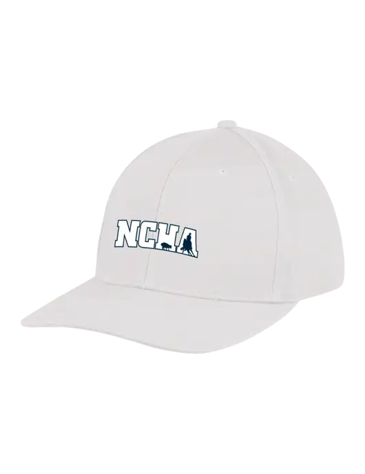 Premium Modern Structured Twill White Snapback Cap w/NCHA Logo