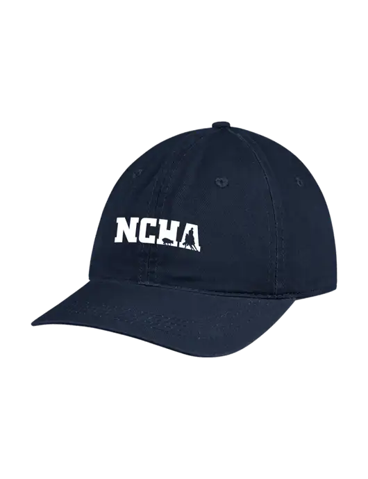 Garment Washed Unstructured Twill Navy Cap w/NCHA Logo