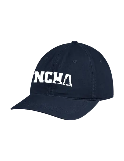 Garment Washed Unstructured Twill Navy Cap w/NCHA Logo