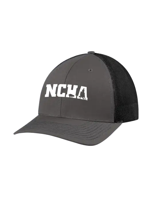 Richardson Adjustable Snapback Original 112 Trucker Cap Dark Grey w/Black Mesh w/NCHA Logo