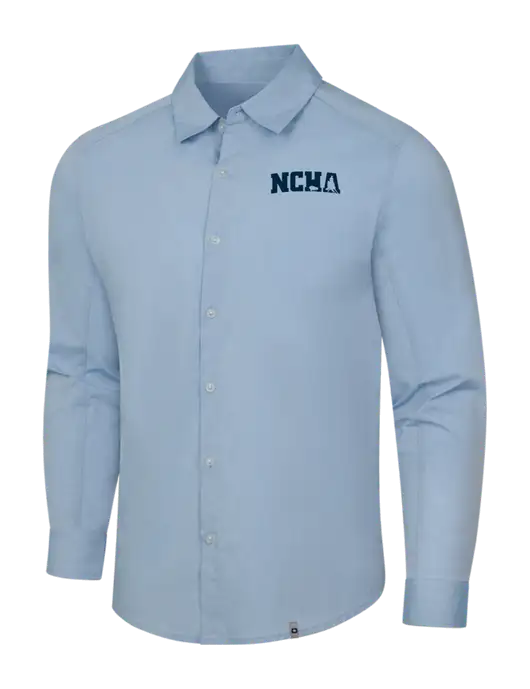 OGIO Light Blue Commuter Woven Shirt w/NCHA Logo