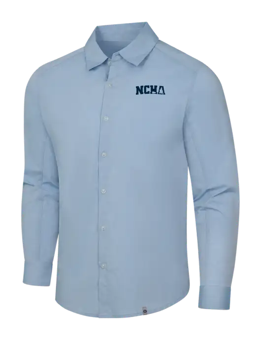 OGIO Light Blue Commuter Woven Shirt w/NCHA Logo