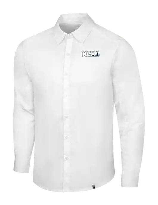 OGIO White Commuter Woven Shirt w/NCHA Logo