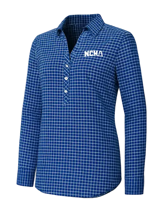 Womens Navy/White City Stretch Shirt w/NCHA Logo