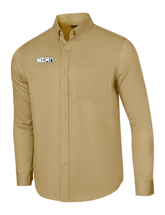 Long Sleeve Dark Tan Superpro React Twill Shirt w/NCHA Logo