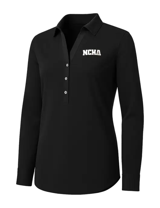 Womens Black City Stretch Shirt w/NCHA Logo