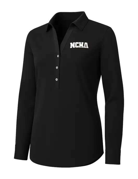 Womens Black City Stretch Shirt w/NCHA Logo