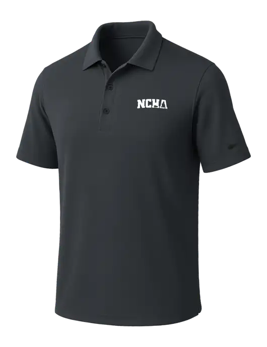NIKE Dark Grey Dri-Fit Micro Pique Polo w/NCHA Logo