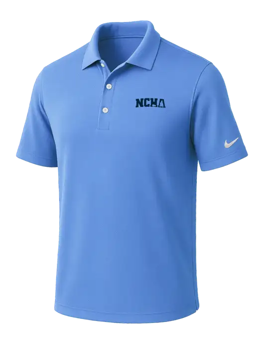 NIKE Carolina Blue Dri-Fit Micro Pique Polo w/NCHA Logo