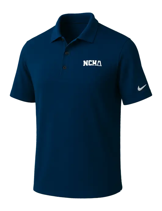 NIKE Navy Dri-Fit Micro Pique Polo w/NCHA Logo