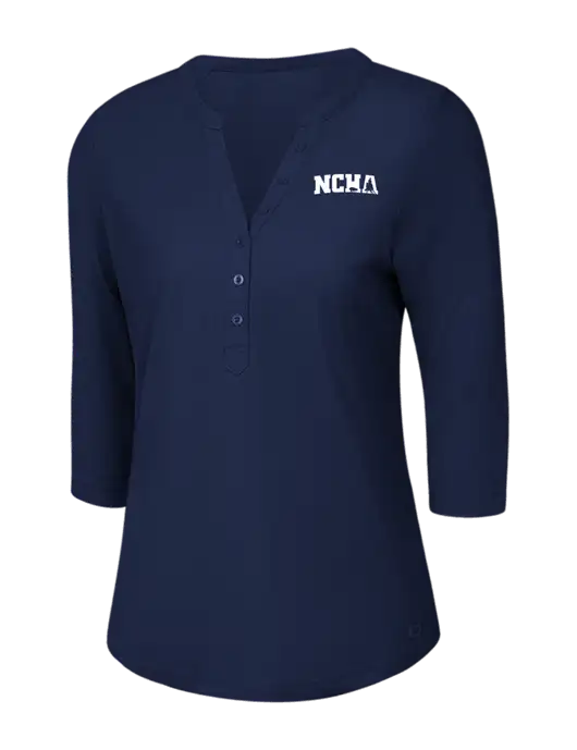 OGIO Navy Jewel Henley w/NCHA Logo