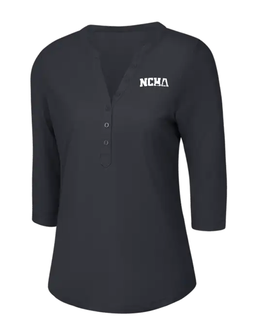 OGIO Charcoal Grey Jewel Henley w/NCHA Logo