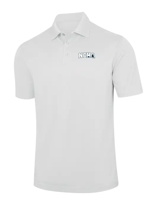 White Performance Fine Jacquard Polo w/NCHA Logo
