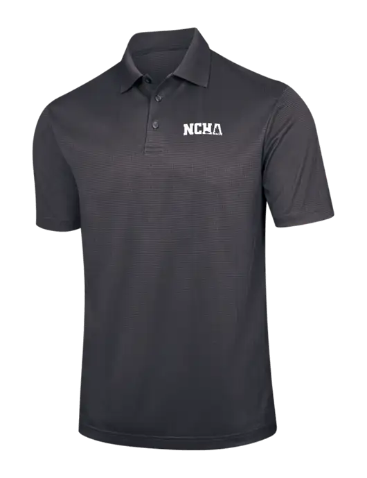 Dark Grey Performance Fine Jacquard Polo w/NCHA Logo