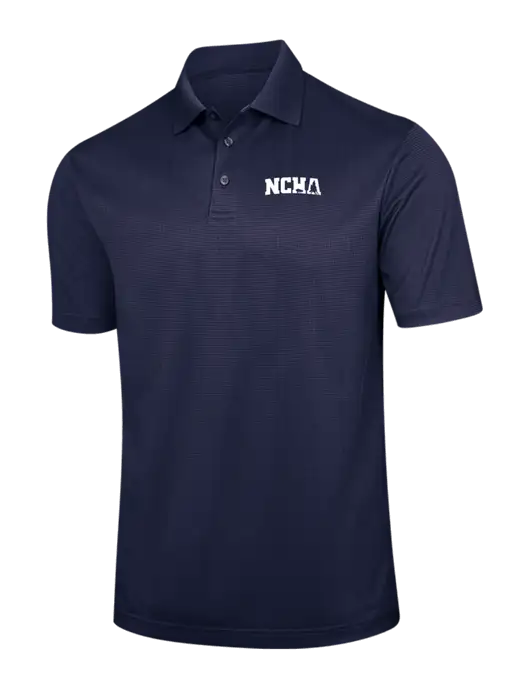 Navy Performance Fine Jacquard Polo w/NCHA Logo