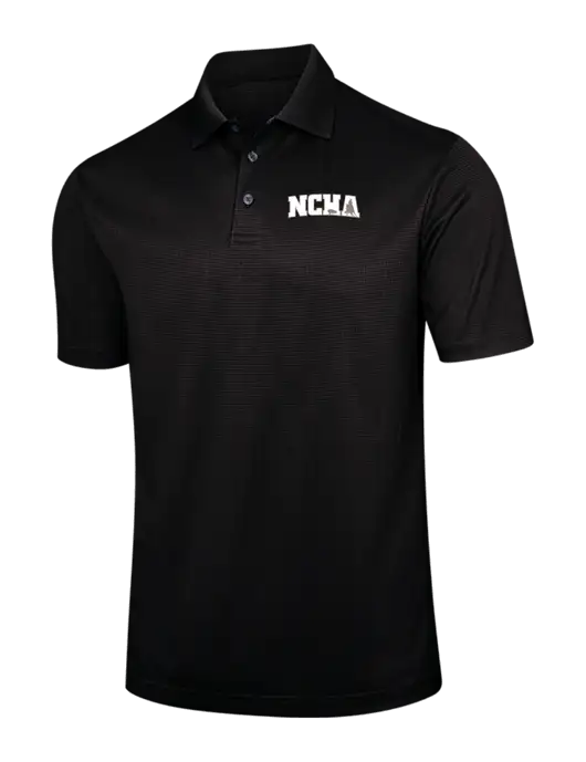 Black Performance Fine Jacquard Polo w/NCHA Logo