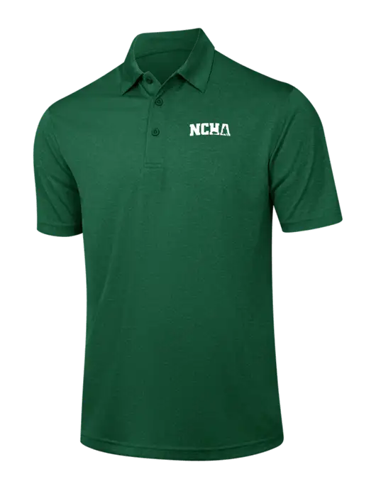 Dark Green Heather Contender Polo w/NCHA Logo