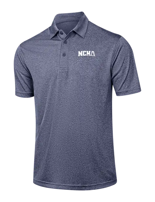 Navy Heather Contender Polo w/NCHA Logo