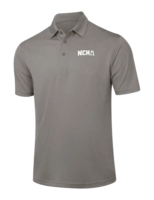 Medium Grey Heather Contender Polo w/NCHA Logo