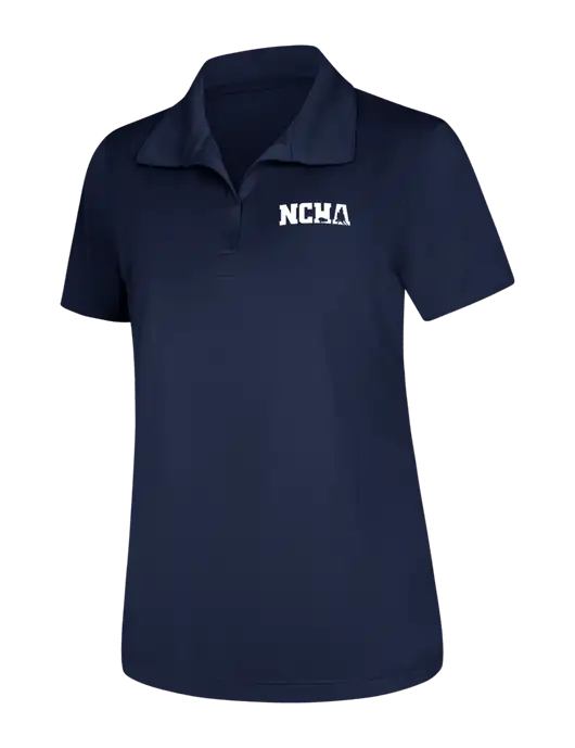 Womens Navy Micropique Sport-Wick Polo w/NCHA Logo