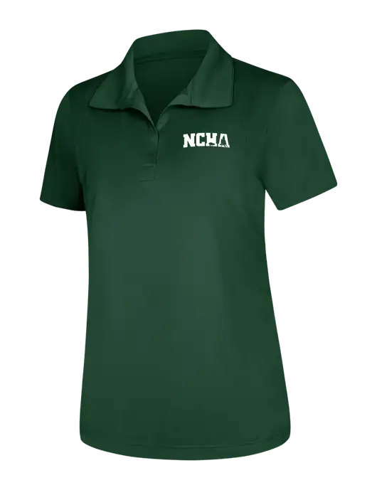 Womens Dark Green Micropique Sport-Wick Polo w/NCHA Logo