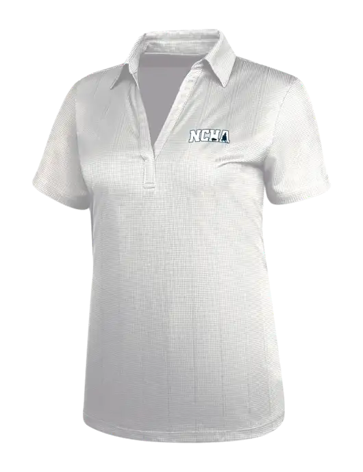 White Womens Performance Fine Jacquard Polo w/NCHA Logo