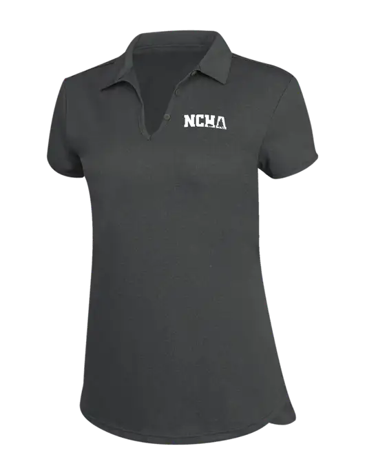 Womens Charcoal Trace Heather Polo w/NCHA Logo
