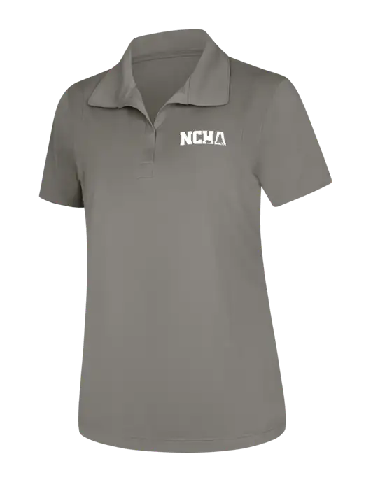 Womens Medium Grey Micropique Sport-Wick Polo w/NCHA Logo