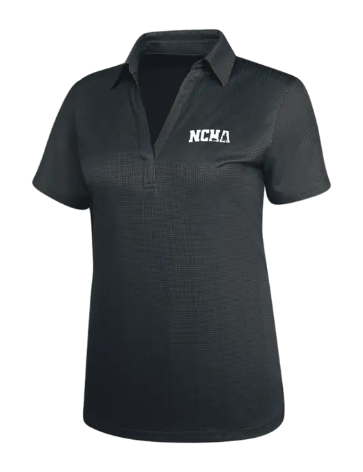 Dark Grey Womens Performance Fine Jacquard Polo w/NCHA Logo