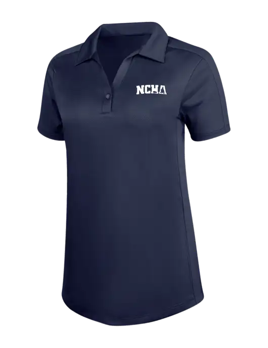 Womens Dark Navy Diamond Jacquard Polo w/NCHA Logo