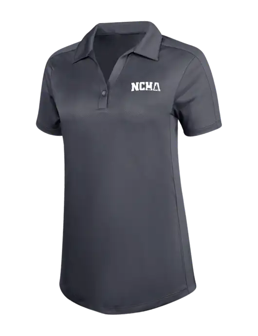Womens Dark Grey Diamond Jacquard Polo w/NCHA Logo