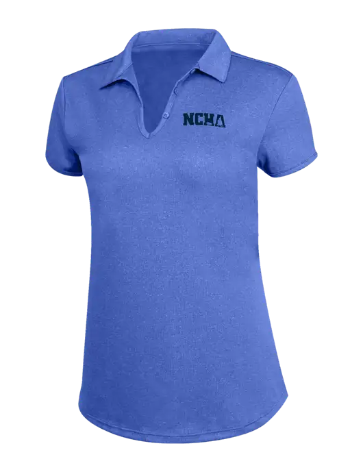 Womens Light Royal Trace Heather Polo w/NCHA Logo