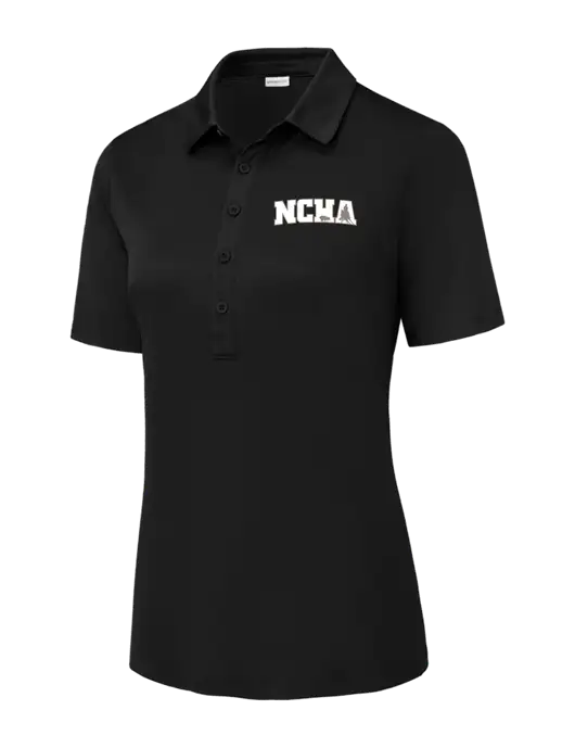 Black Womens Posi-UV Pro Polo w/NCHA Logo