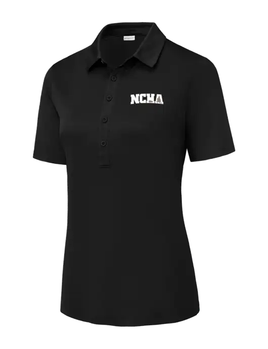 Black Womens Posi-UV Pro Polo w/NCHA Logo