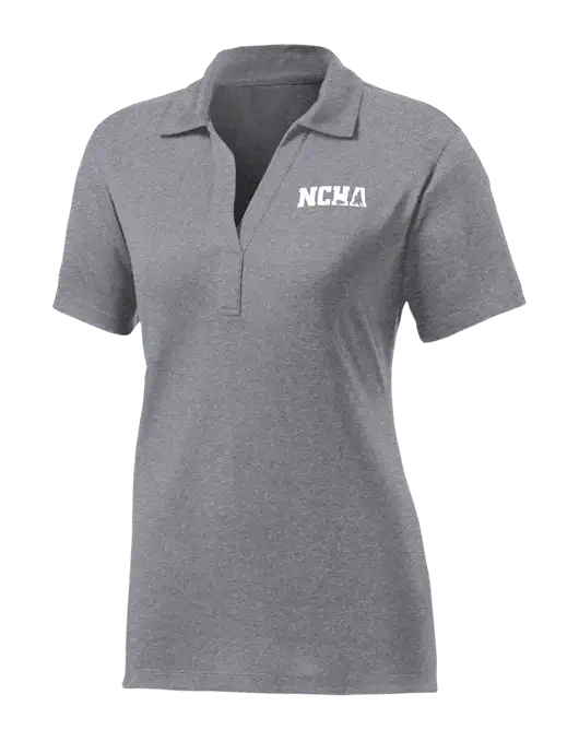 Womens Medium Grey Heather Contender Polo w/NCHA Logo