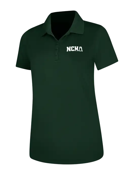 Dark Green Womens Dry Zone UV Mesh Polo w/NCHA Logo