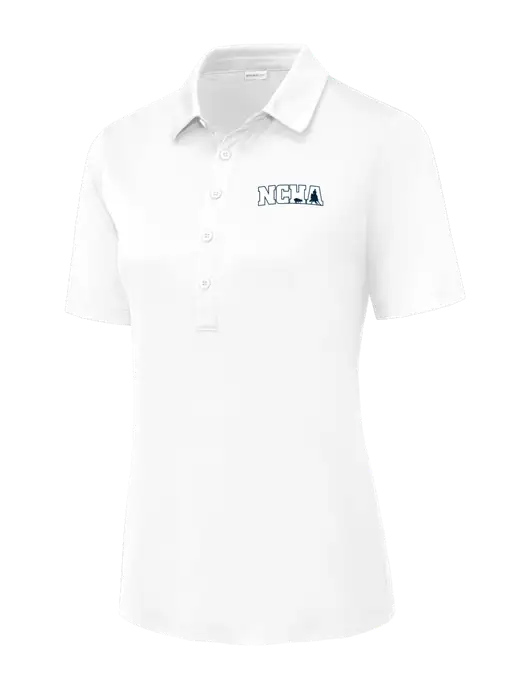 White Womens Posi-UV Pro Polo w/NCHA Logo