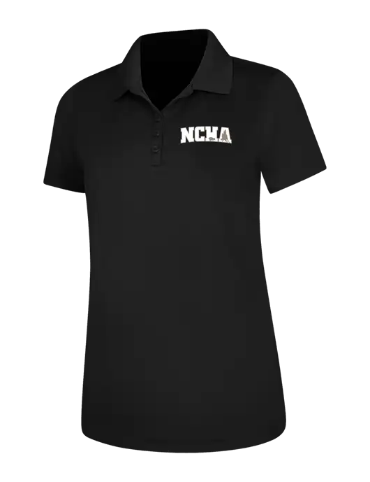 Black Womens Dry Zone UV Mesh Polo w/NCHA Logo