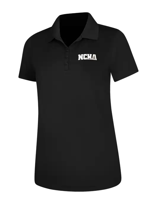 Black Womens Dry Zone UV Mesh Polo w/NCHA Logo