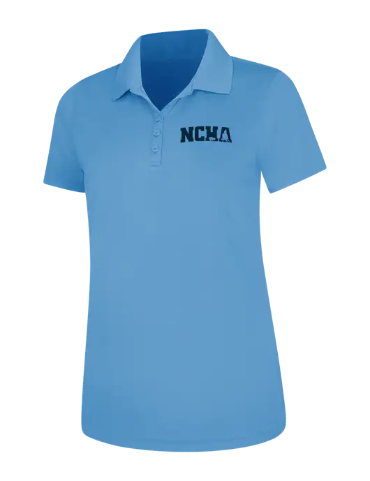 Carolina Blue Womens Dry Zone UV Mesh Polo w/NCHA Logo
