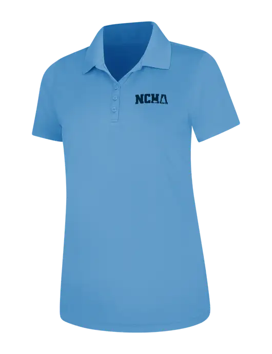 Carolina Blue Womens Dry Zone UV Mesh Polo w/NCHA Logo