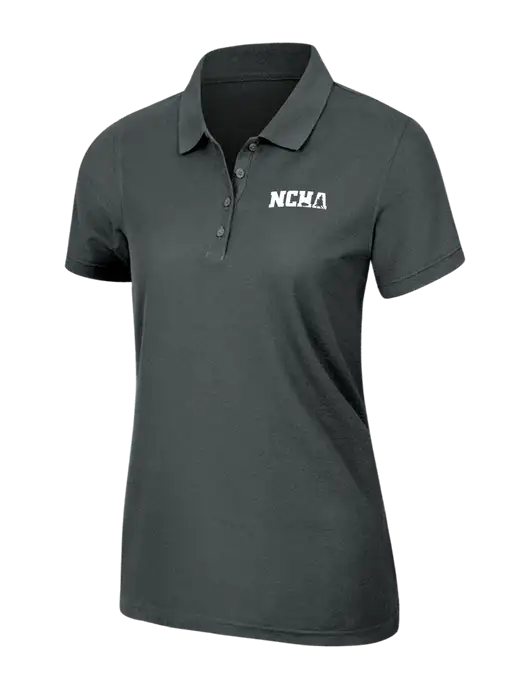 Dark Grey Womens Core Classic Pique Polo w/NCHA Logo