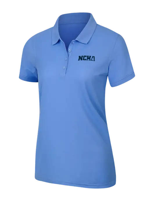 Carolina Blue Womens Core Classic Pique Polo w/NCHA Logo